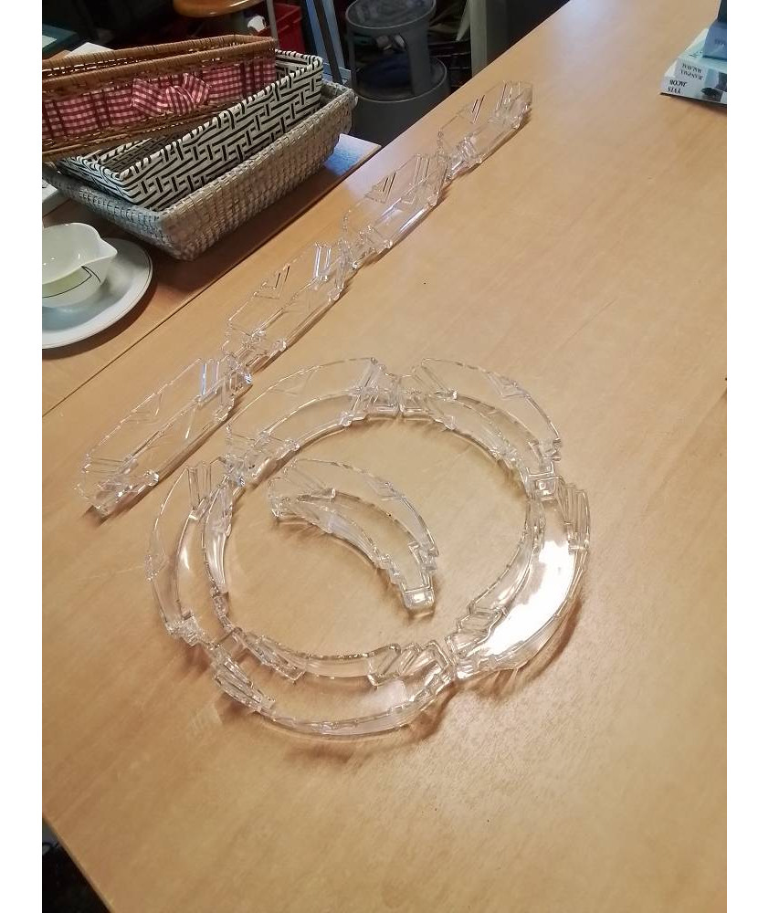 CENTRE DE TABLE VERRE 10 PIÈCES 