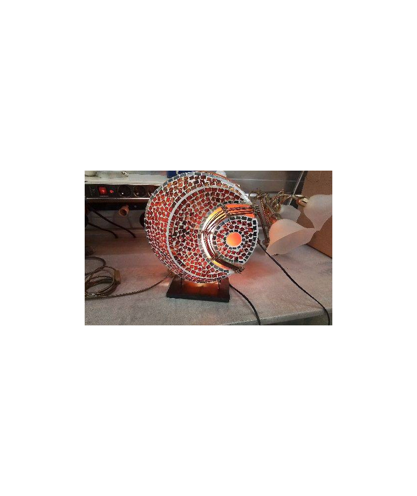 LAMPE ORANGE MOSAIQUE 