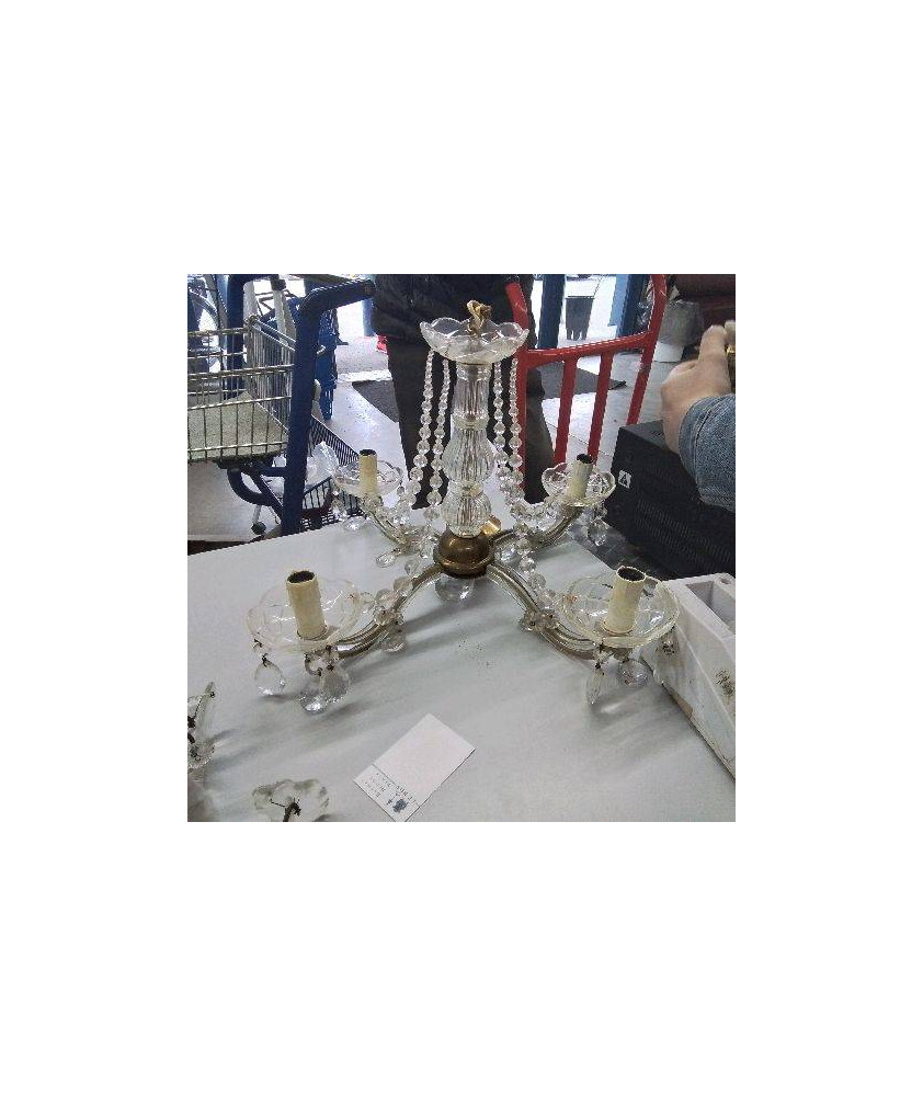 LUSTRE PAMPILLES 4 BRANCHES 