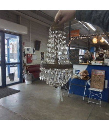 LUSTRE PAMPILLES CORBEILLE PM