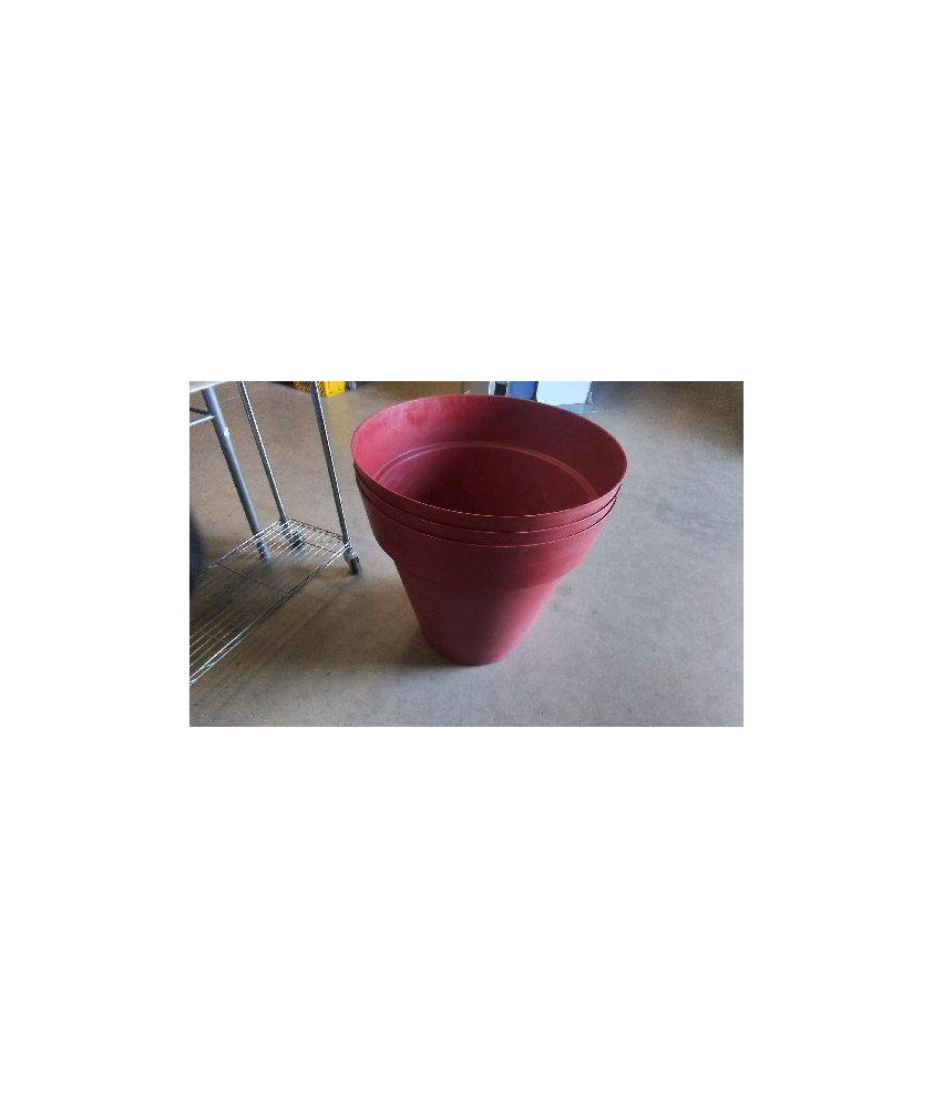 POT PLASTIQUE ROUGE GM 135L 
