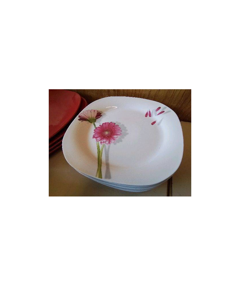 LOT DE 4 ASSIETTES PLATES