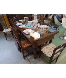 TABLE DE FERME AVEC GRAND TIROIR