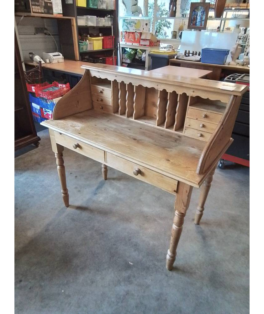 BUREAU A GRADIN PIN 8 TIROIRS 9 NICHES INTERIOR’S 