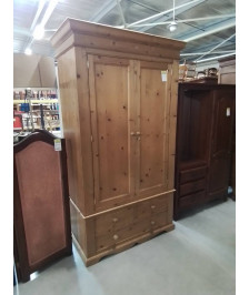 ARMOIRE LINGERE PENDERIE PIN 2 PORTES 3 TIROIRS INTERIOR’S 