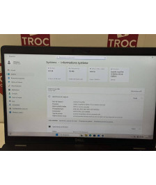 PC PORTABLE DELL LATITUDE 5500 I5-8TH G RAM8GO NVME256GO WIN11PRO