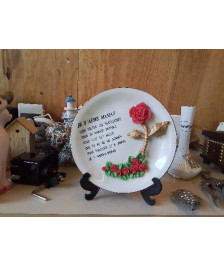 ASSIETTE DECO MOTIF ROSE 