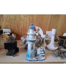 PHARE BLEU DECORATIF 