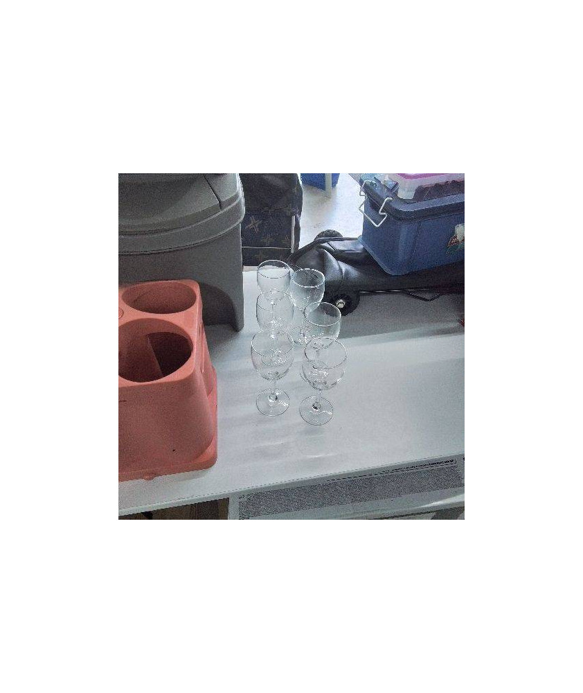 LOT DE 6 VERRES À PIED 