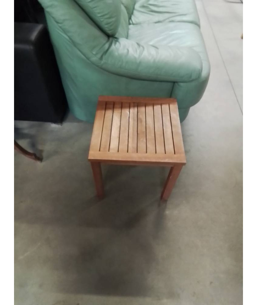 TABLE BASSE CARRÉE BOIS EXOTIQUE AJOURÉ 