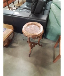 GUERIDON ROND TRIPODE NAPOLÉON III DESSUS MARBRE ROUGE 