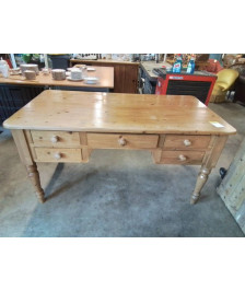 BUREAU PLAT PIN 5 TIROIRS 