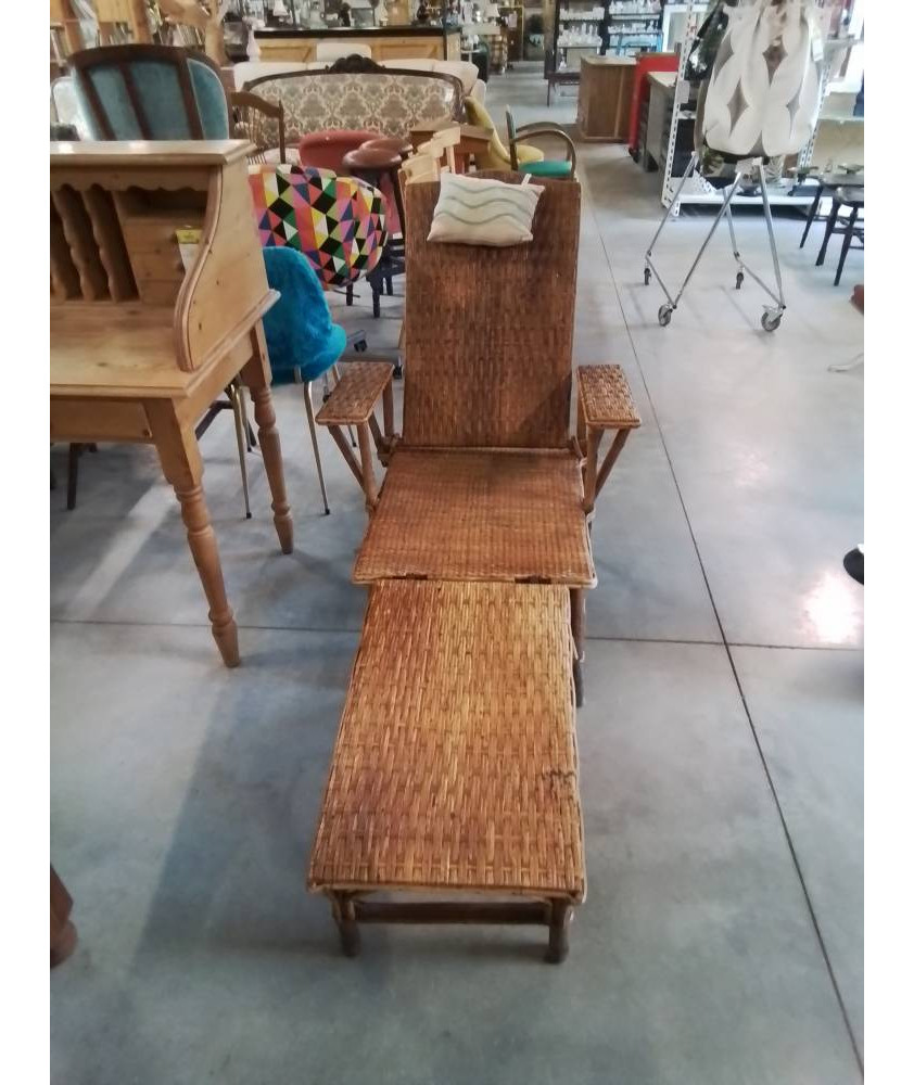 CHAISE LONGUE VANNERIE DÉBUT XXE