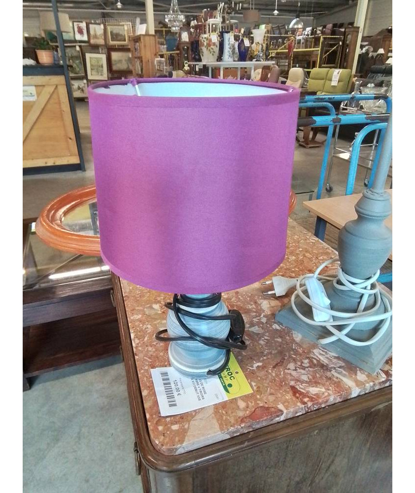 LAMPE CÉRAMIQUE BLEU AJ MAUVE