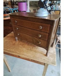 COMMODE DE POUPÉE BOIS 3 TIROIRS STYLE RÉGENCE 