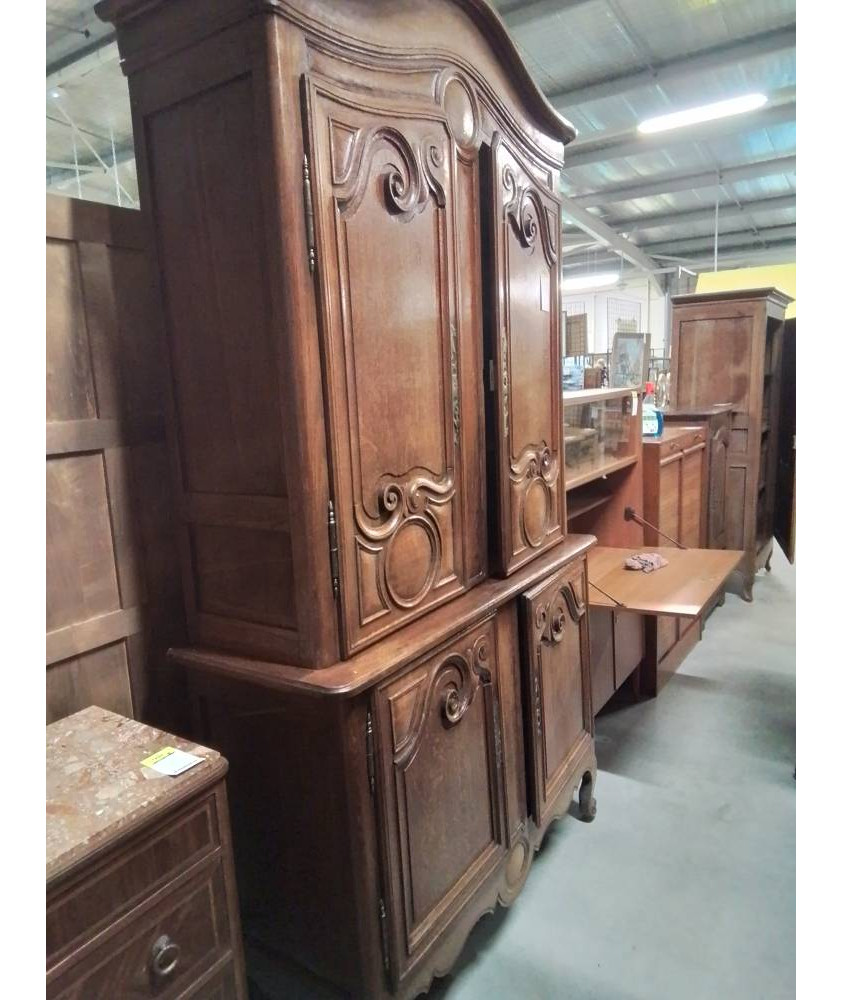 BUFFET CAUCHOIS BOIS MOULURÉ 4 PORTES DÉBUT XXE