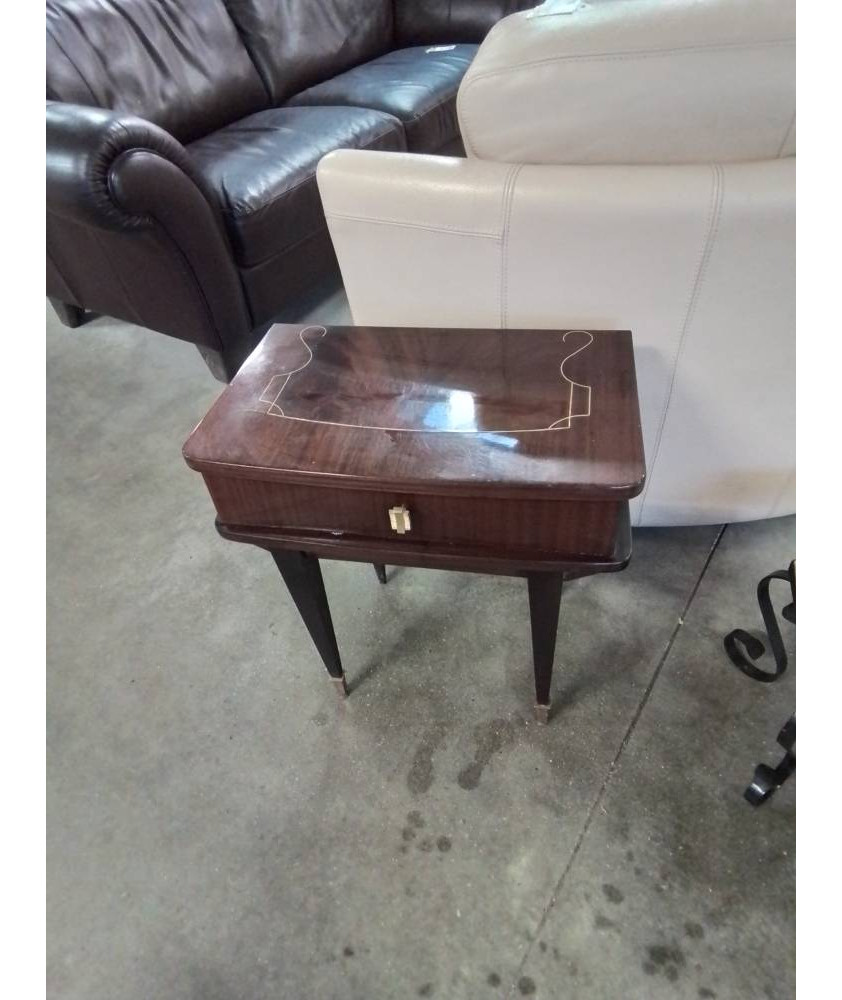 CHEVET ACAJOU 1 TIROIR ANNÉES 70