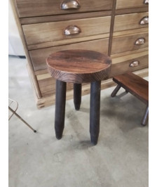 PORTE PLANTE ROND BOIS TRIPODE 