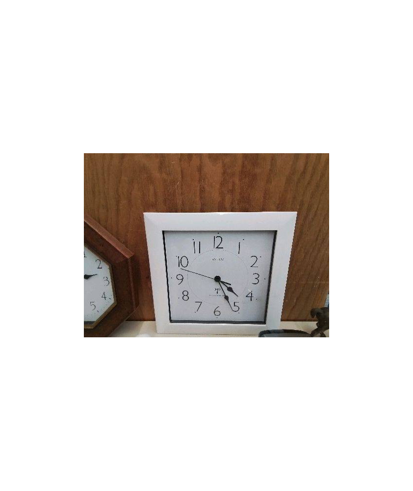 HORLOGE MURALE BLANCHE RADIO 