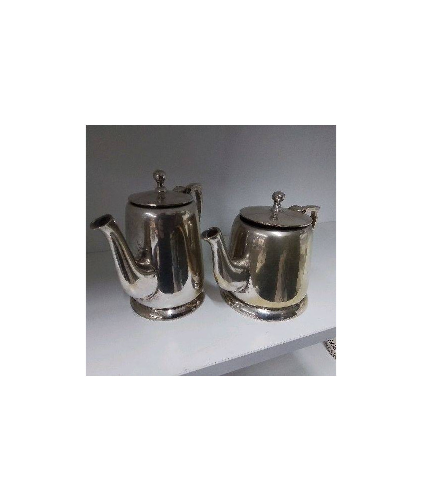 ENSEMBLE DE 2 VERSEUSES METAL ARGENTÉ 