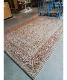 TAPIS LAINE JAUNE ROSE BLEU 357X247CM