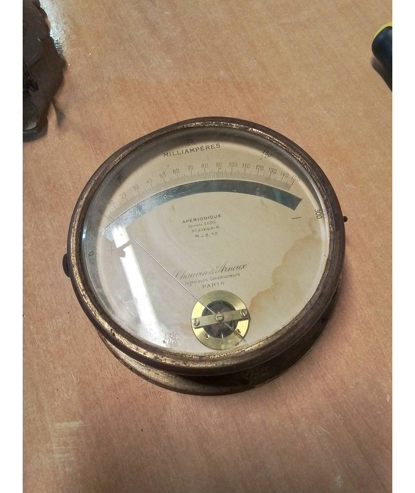 AMPÈREMÈTRE CHAUVIN & ARNOUX LAITON DÉBUT XXE