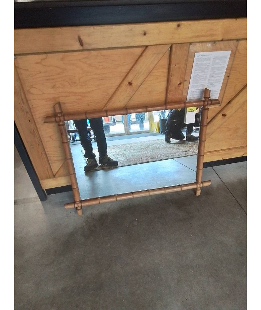 MIROIR RECTANGULAIRE BAMBOU NAPOLÉON III