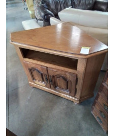 ENCOIGNURE CHÊNE CLAIR MOULURÉ 1 NICHE 2 PORTES