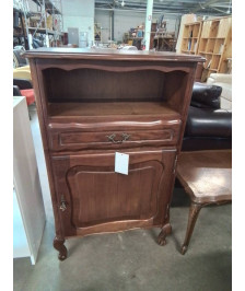 CONFITURIER BOIS MOULURÉ ET CHANTOURNÉ 1 NICHE 1 TIROIR 1 PORTE STYLE RÉGENCE 