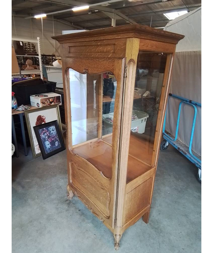 ARGENTIER BOIS CLAIR MOULURÉ 1 PORTE STYLE RÉGENCE COQUILLE 