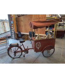 TRIPORTEUR STAND À GLACE COULEUR CARAMEL 