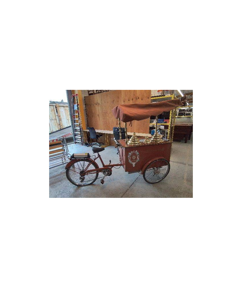 TRIPORTEUR STAND À GLACE COULEUR CARAMEL 