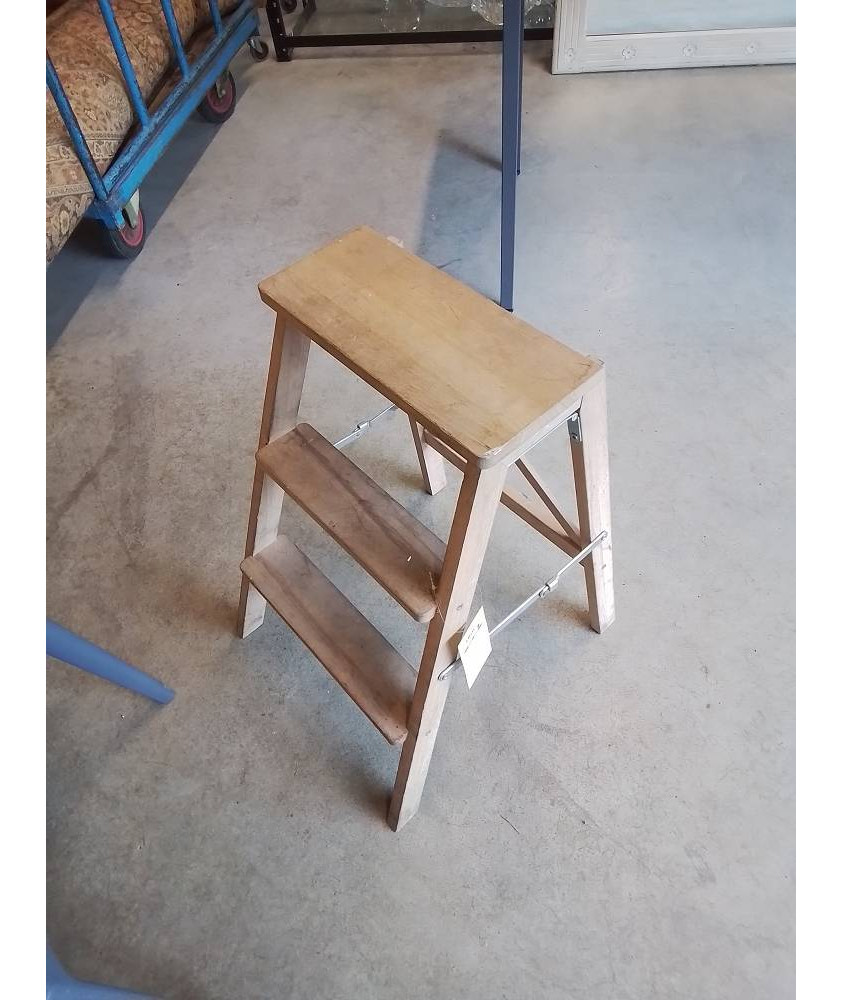 MARCHE PIEDS PLIANT BOIS CLAIR 3 MARCHES