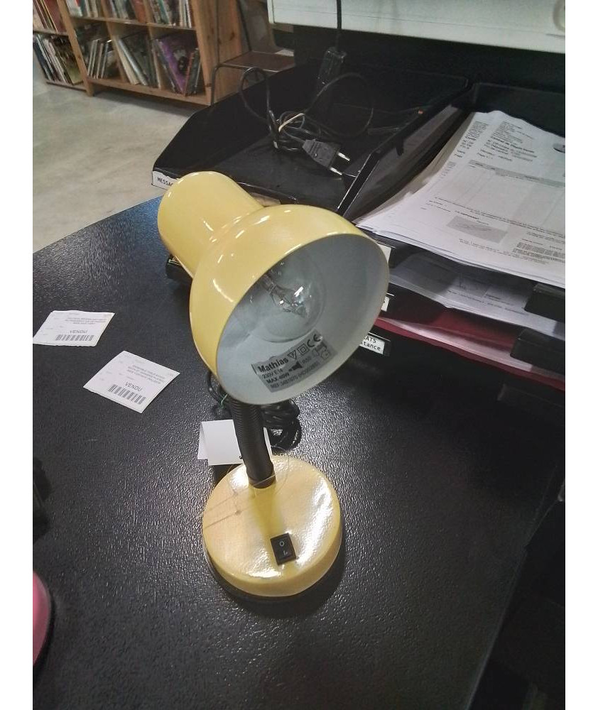 LAMPE DE BUREAU FLEXIBLE MÉTAL JAUNE