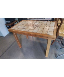 TABLE DESSUS CARRELE 2 RALLONGES