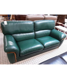 CANAPÉ CUIR 3 PLACES VERT