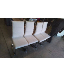 CHAISE SIMILI BLANC