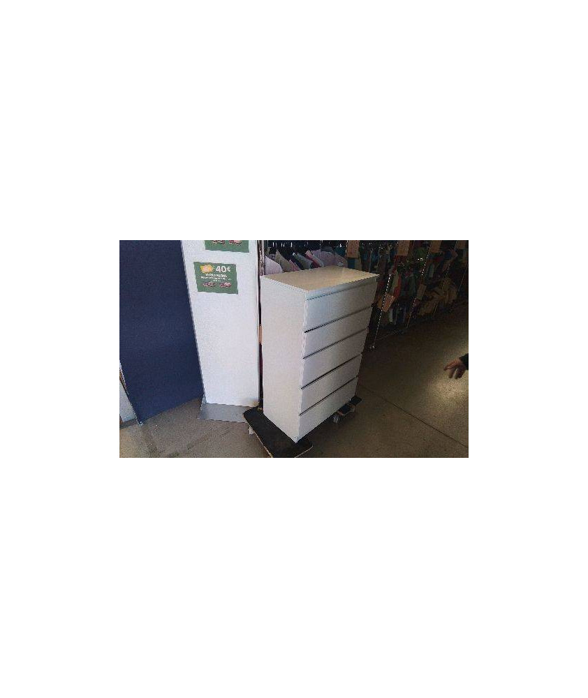 COMMODE BLANCHE 5 TIROIRS