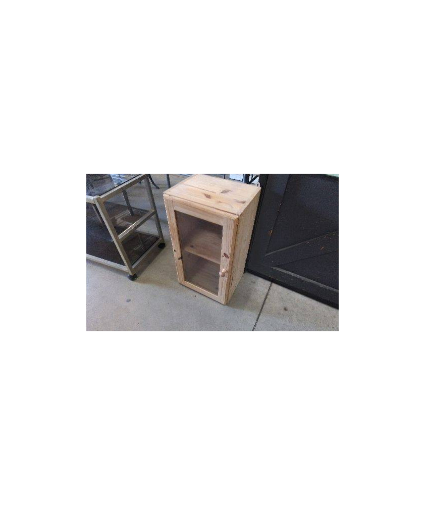 MEUBLE PIN A SUSPENDRE 1 PORTE VITREE 