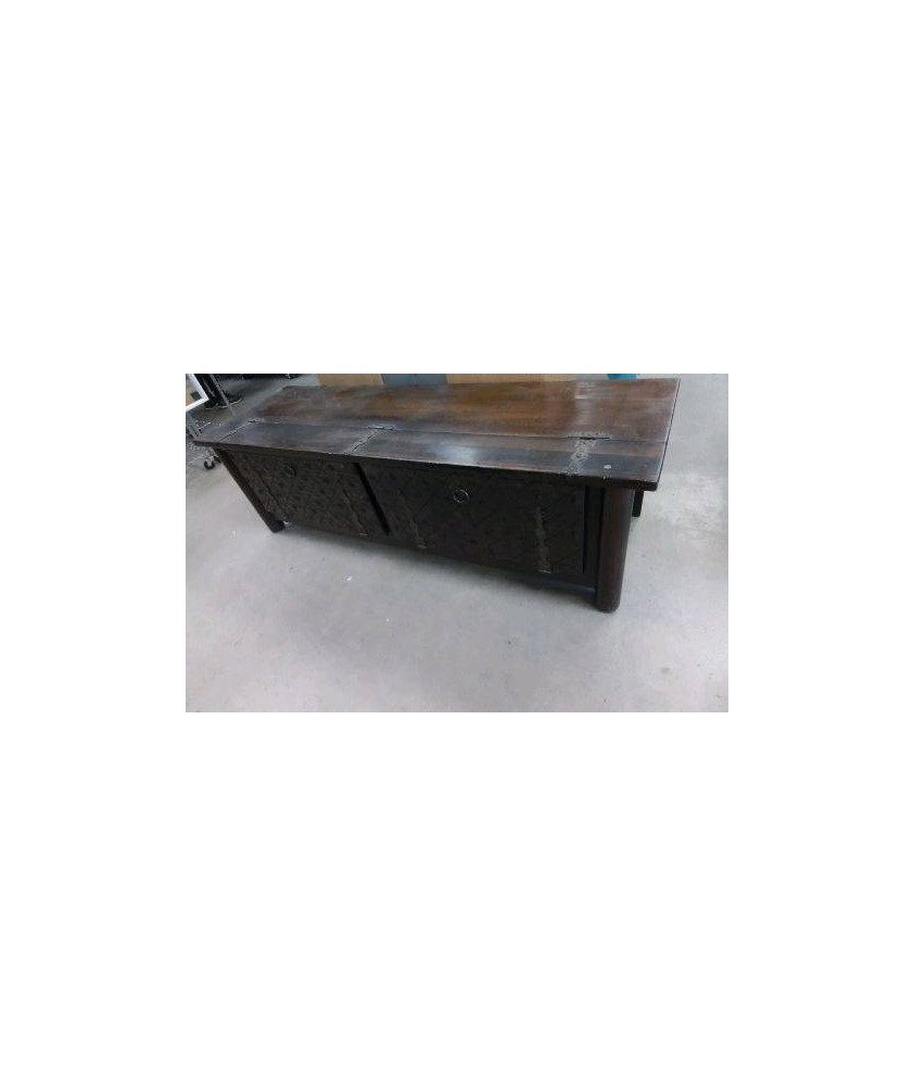COFFRE BOIS FER XXL 200X62 HAUT 60 CM