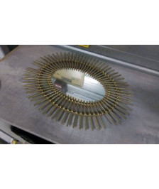 MIROIR OVALE ROTIN EN LETAT 