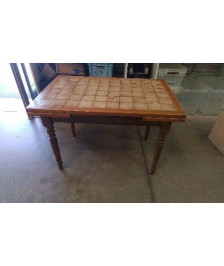 TABLE DESSUS CARRELE 2 RALLONGES 