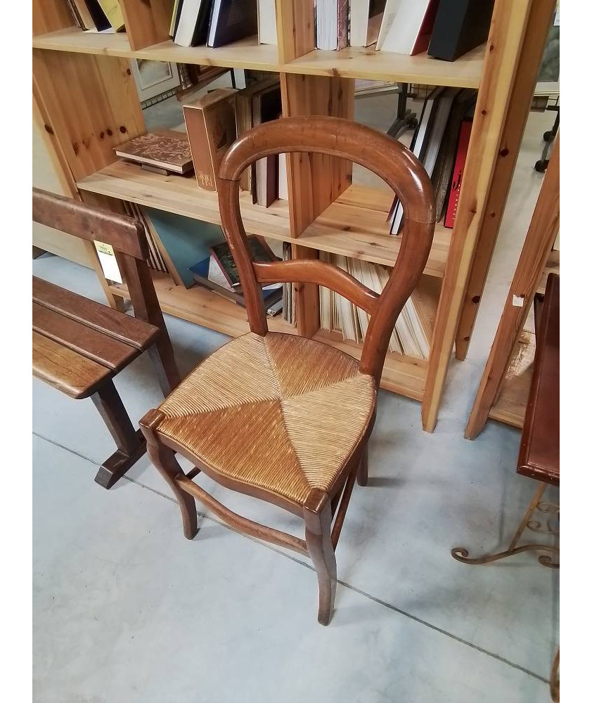 CHAISE BOIS PAILLÉ NAPOLÉON III 