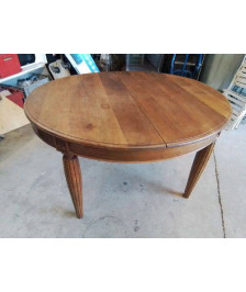 TABLE OVALE ART DECO EN NOYER