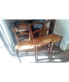 CHAISE PAILLEE 2 BARRES DOSSIER 