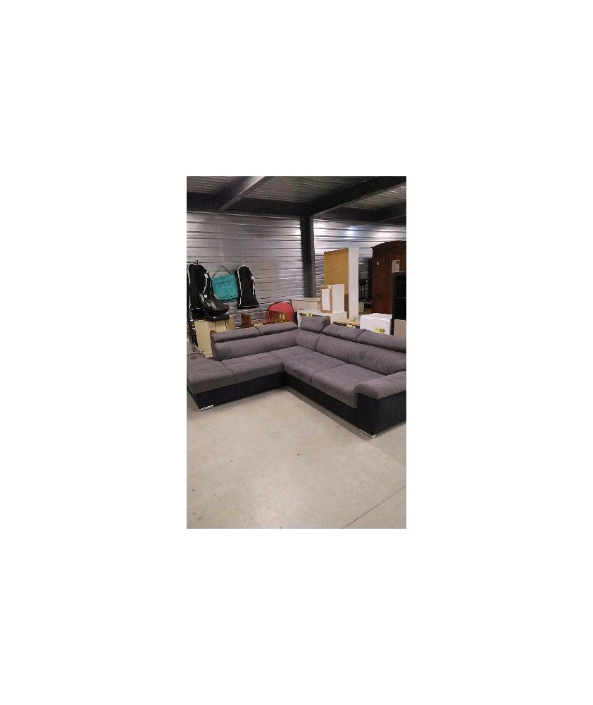 CANAPE D’ANGLE - TETIERES AMOVIBLES  ( EN L’ÉTAT)