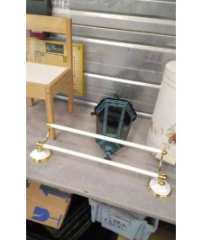 PORTE SERVIETTES BLANC DORES 