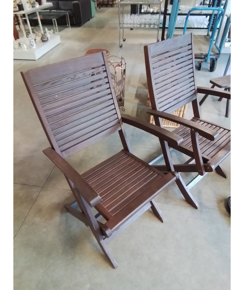 FAUTEUIL DE JARDIN PLIANT BOIS AJOURÉ FSC