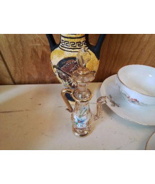 PETTITE DECORATION EN VERRE MOTIF FLORAL 