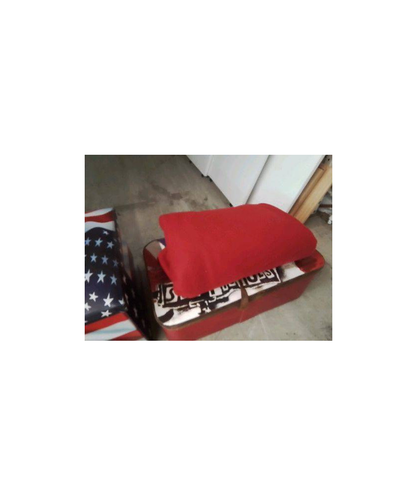 GRAND PLAID POLAIRE ROUGE